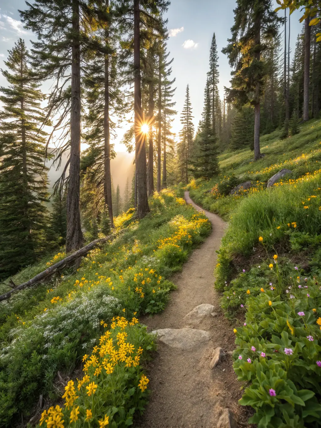 A serene image of hikers practicing Nordic walking along a flat, tree-lined path near Fuveau, France, with poles in hand, demonstrating a low-impact activity offered by A.R.P.F.